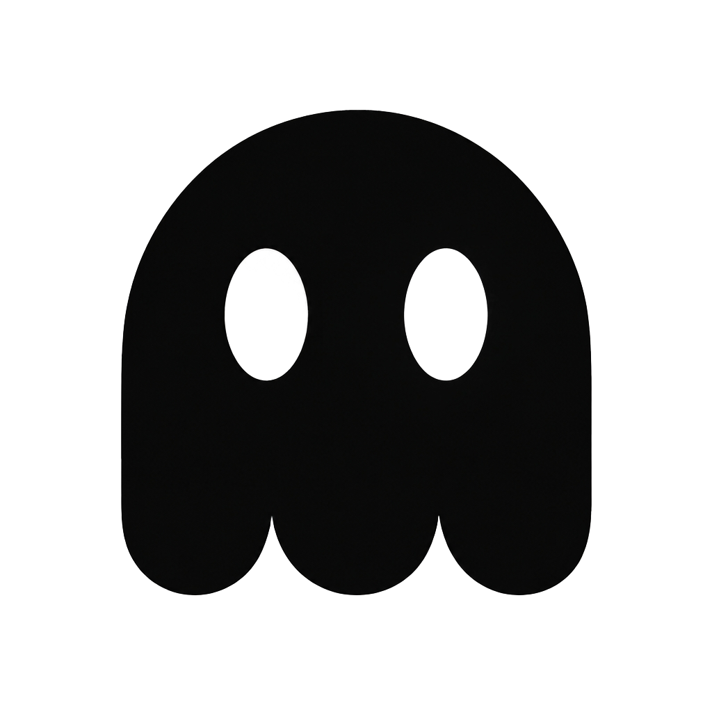 Ghost mascot, calm